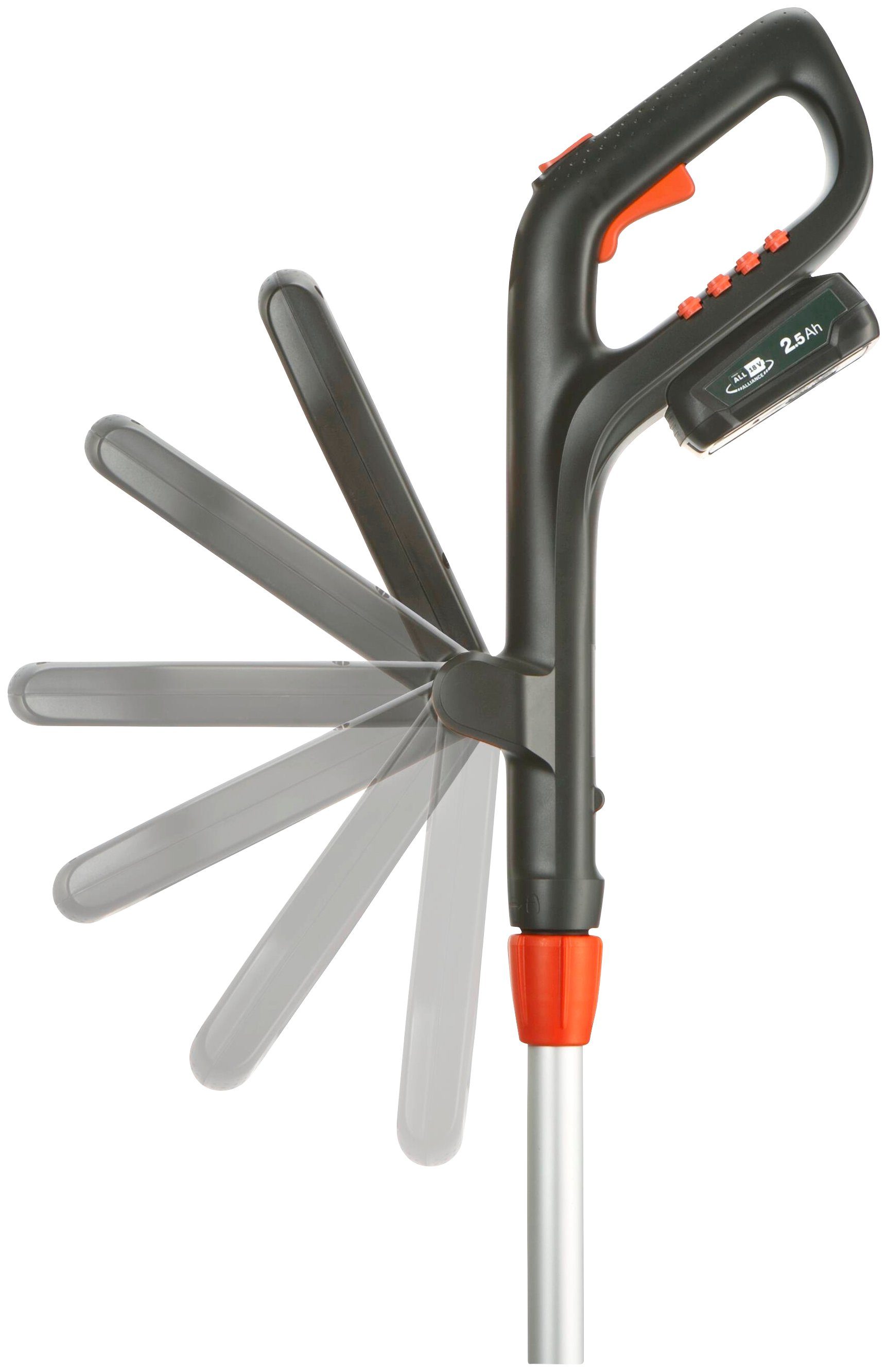 GARDENA Akku-Rasentrimmer ComfortCut 23/18V P4A Ready-To-Use Set, 23 cm Arbeitsbreite Messer, (mit Akku und Ladegeät)