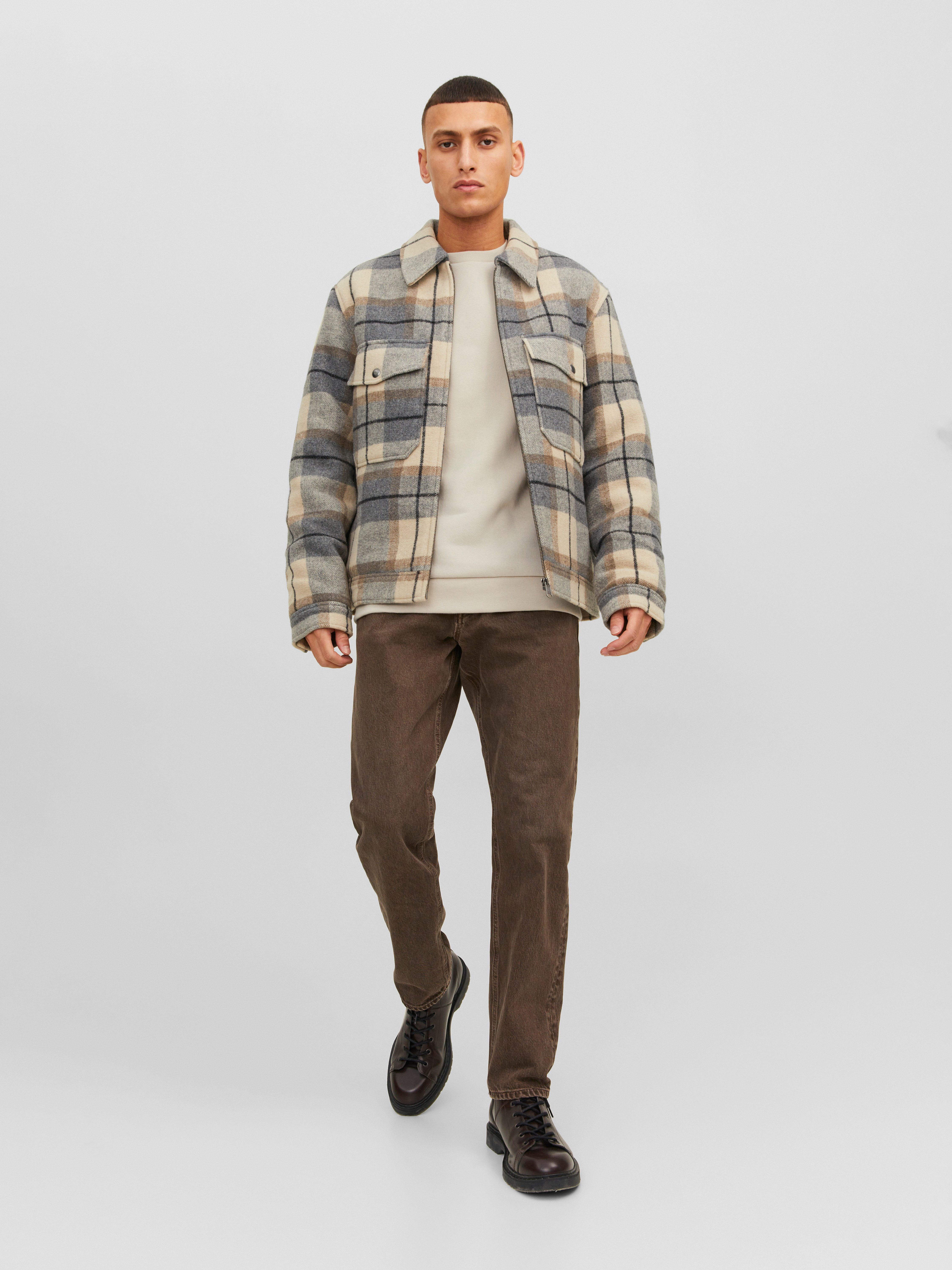 Jack & Jones Sweatshirt JJEBRADLEY SWEAT CREW 2PK MP (Packung, 2-tlg) Materialmix, relaxed fit – Bild 4 von 5