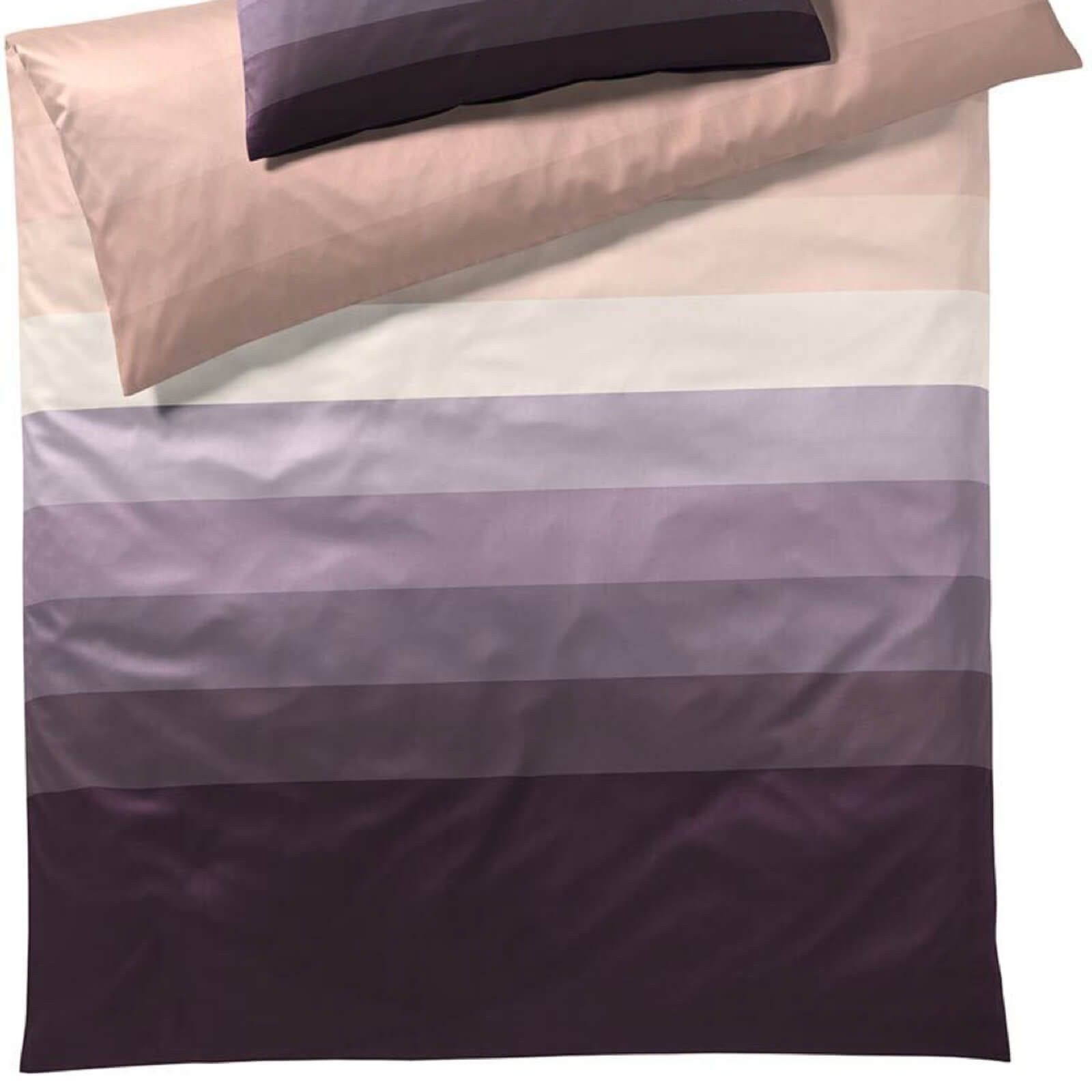 JOOP! Bettwäsche Horizon 4100 1 Powdered Berry, Mako-Satin, 2 teilig, Streifen, Gestreift, Linien, Balken