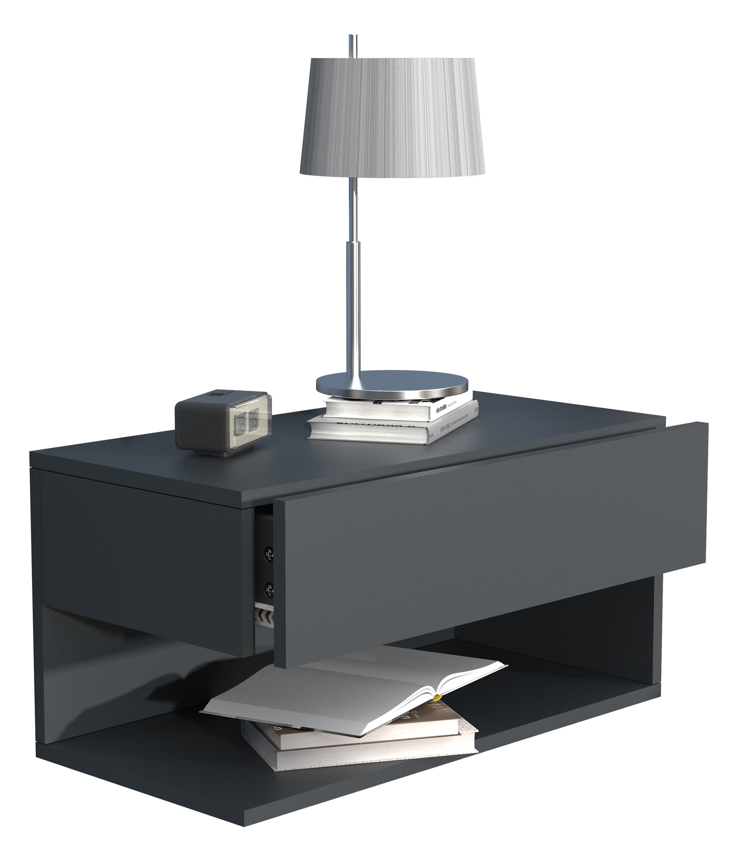 VCM Nachttisch Wandschublade Wand Hänge Nachttisch Usal XL 60cm günstig online kaufen