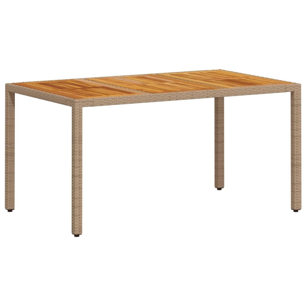 vidaXL Gartentisch Gartentisch Beige 150x90x75 cm günstig online kaufen