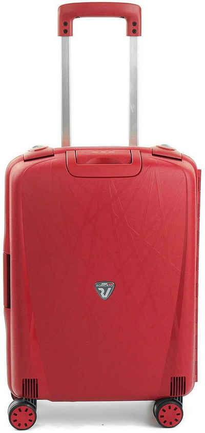 RONCATO Hartschalen-Trolley Light Carry-on, 55 cm, rot, 4 Rollen, Handgepäck-Koffer Hartschalen-Koffer mit TSA Schloss