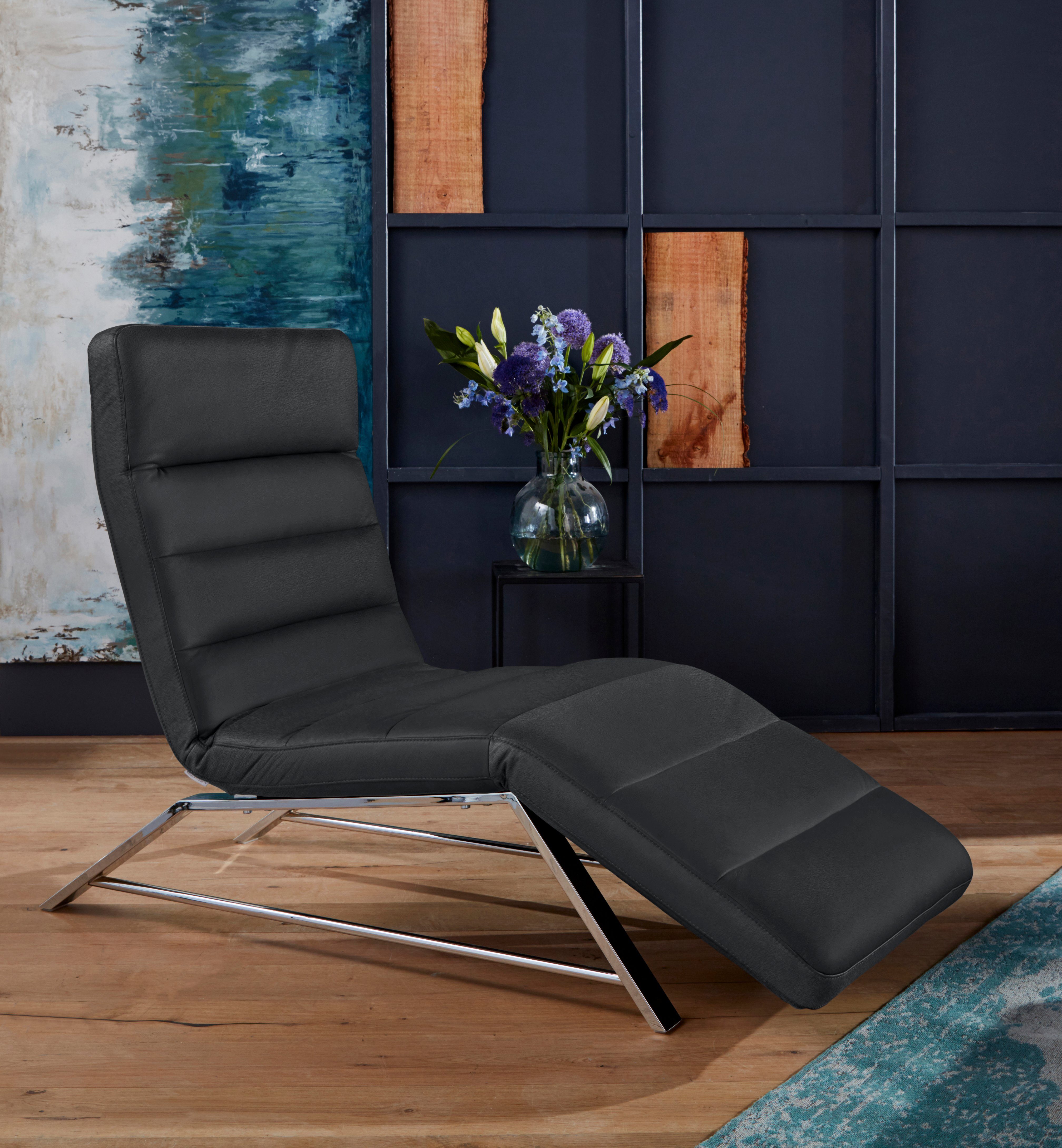 W.SCHILLIG Relaxliege daily dreams, Funktionsliege wahlweise mit Motor, Gestell Chrom, Breite 75 cm