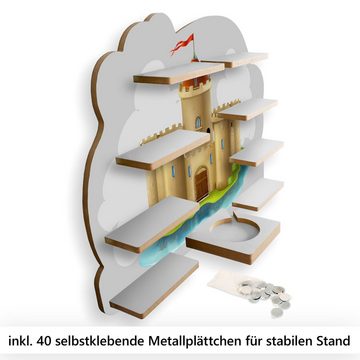 Kreative Feder Wandregal MUSIKBOX-REGAL Ritterburg, für TONIE-BOX und TONIES inkl. 40 Metallplättchen