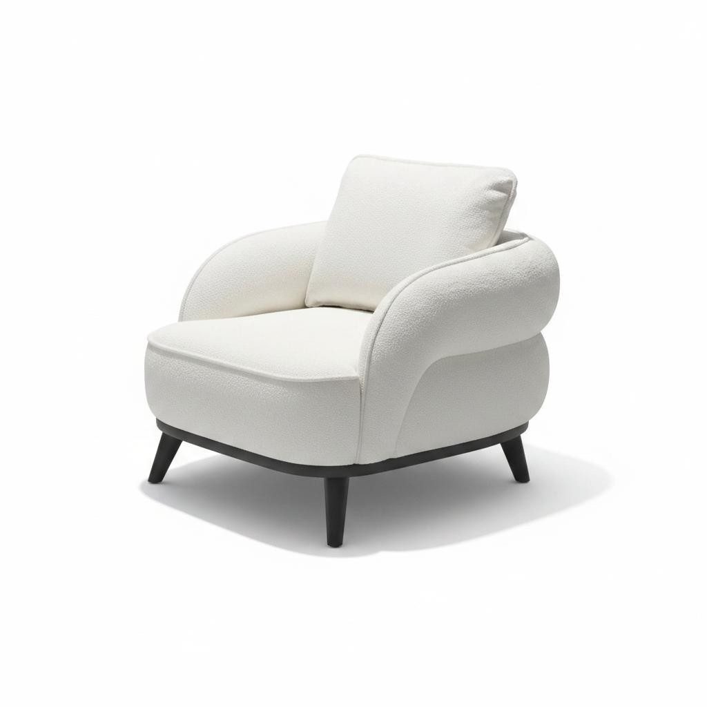 Xlmoebel Sessel Sessel Weiß Modern Eleganter Polstersessel Lounge Couch (1-St., 1-tlg)