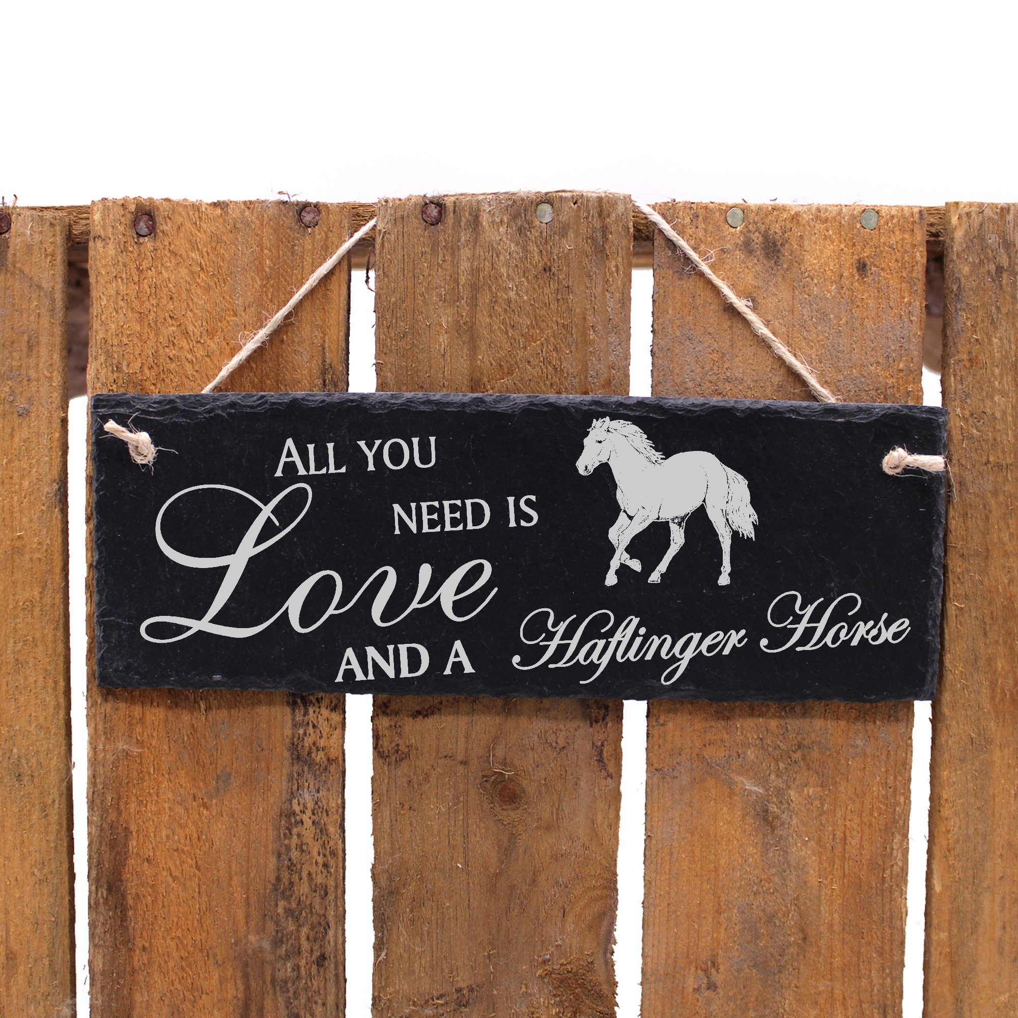 Dekolando Hängedekoration you need 22x8cm a All Love Horse Haflinger Pferd is and Haflinger
