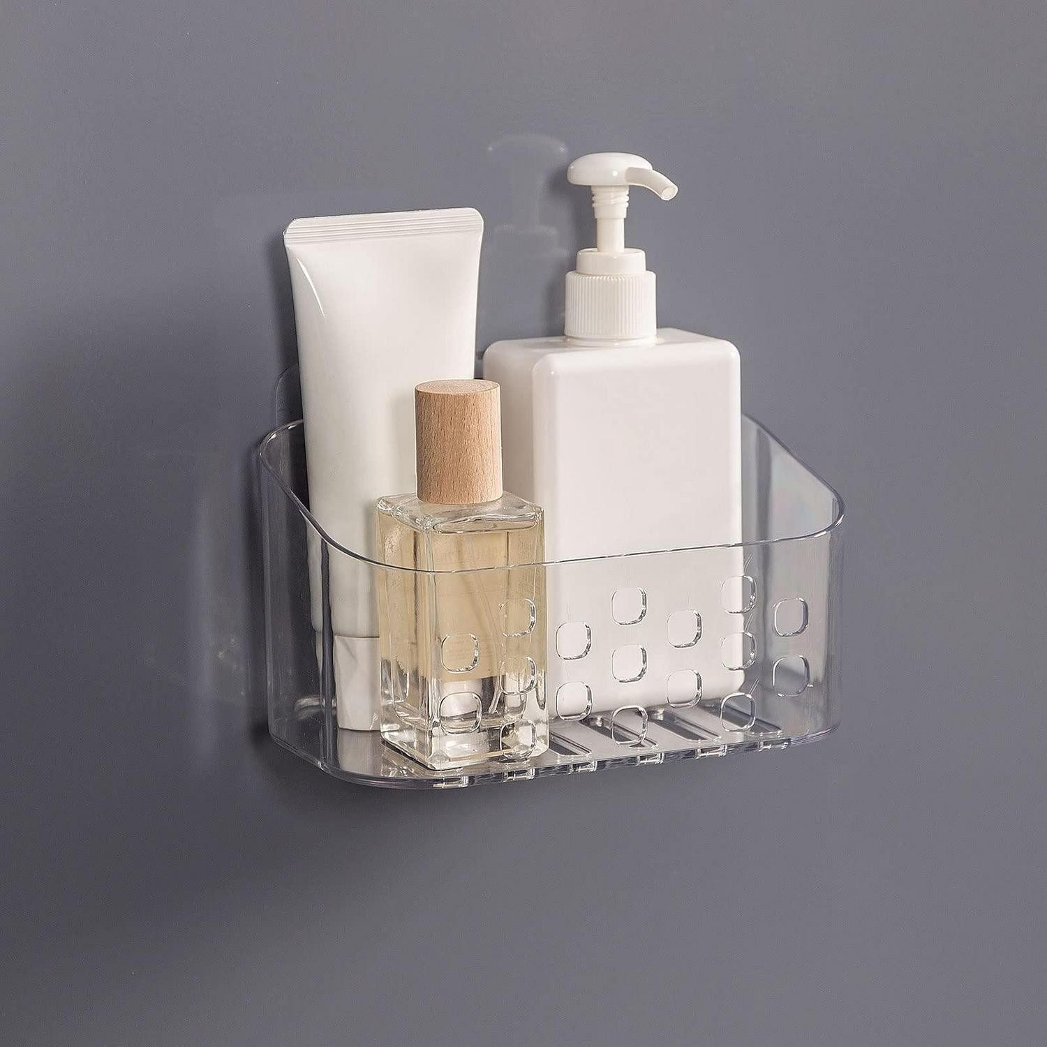 LuxusKollektion Duschablage Duschablage klein ohne Bohren transparent