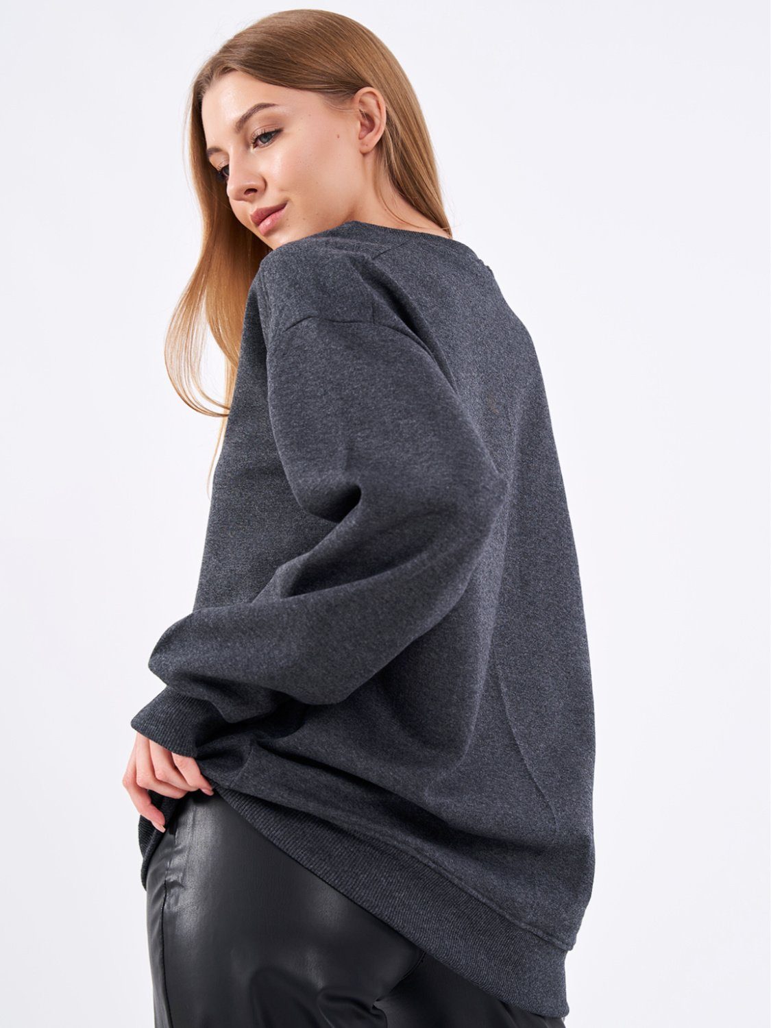 COMEOR Sweatshirt Damen Oversize Pullover Langarm Baumwolle günstig online kaufen