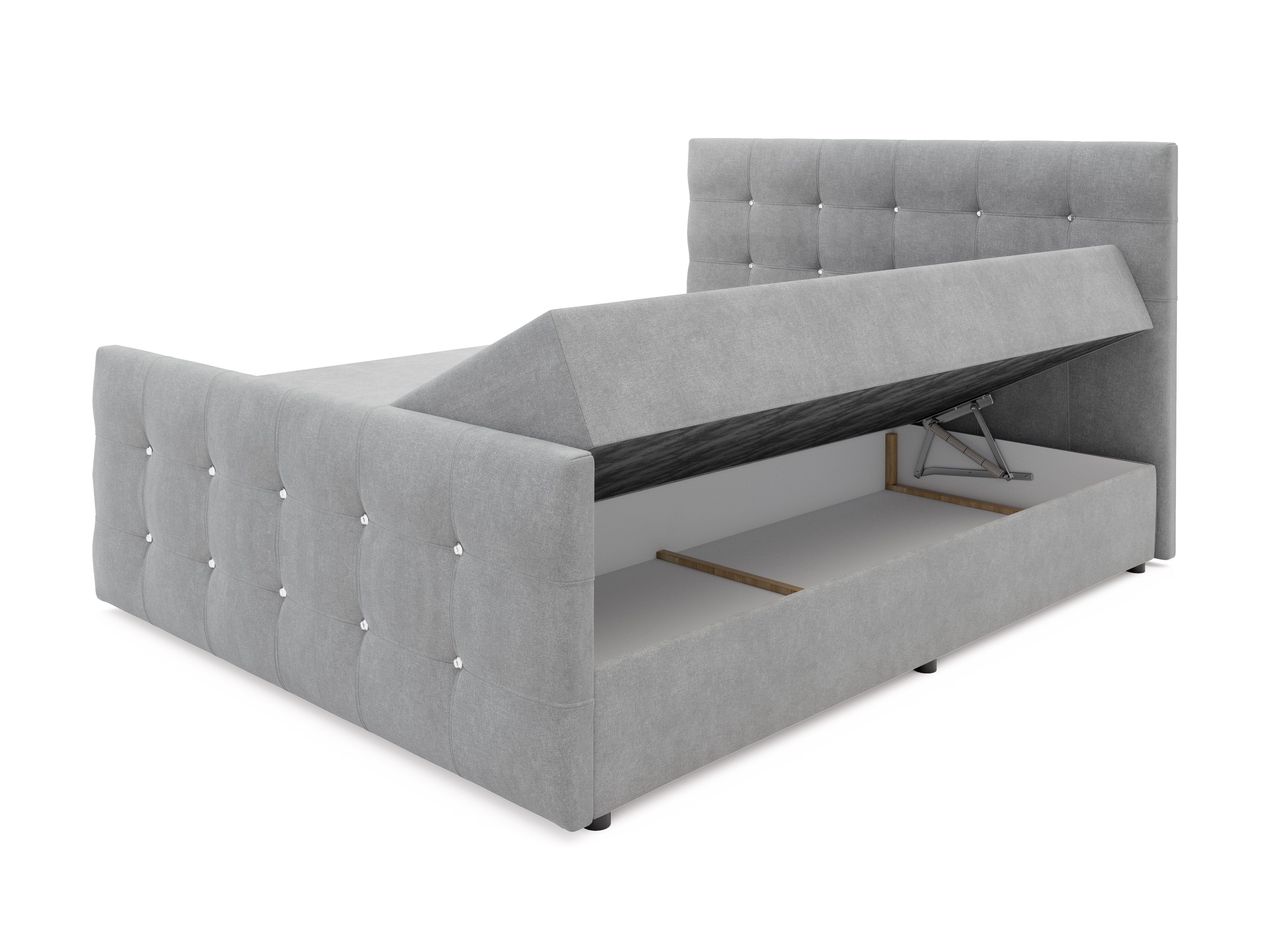 yourhouse24 Boxspringbett Cleo Leder mit 2 günstig online kaufen
