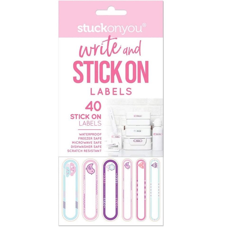 Sticker Sticker Labels Organisierboxen Aufkleber Etiketten Pink 40er Set