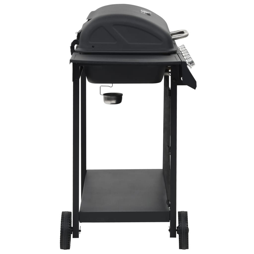 vidaXL Gasgrill Gasgrill mit 6 Flammen Stahl Schwarz
