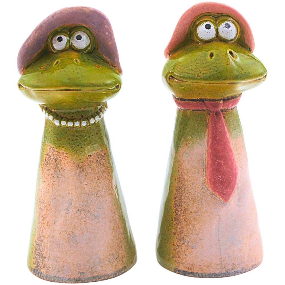 Dekohelden24 Gartenfigur Gartenfiguren in verschiedenen Varianten, (2 St), Lebendige Farben, fröhliches Design, witterungsbeständig