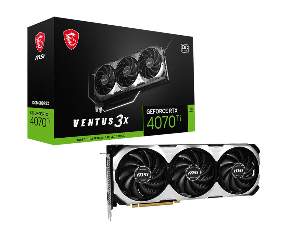 MSI GeForce RTX 4070 Ti VENTUS 3X 12G OC Grafikkarte (12 GB, GDDR6X)