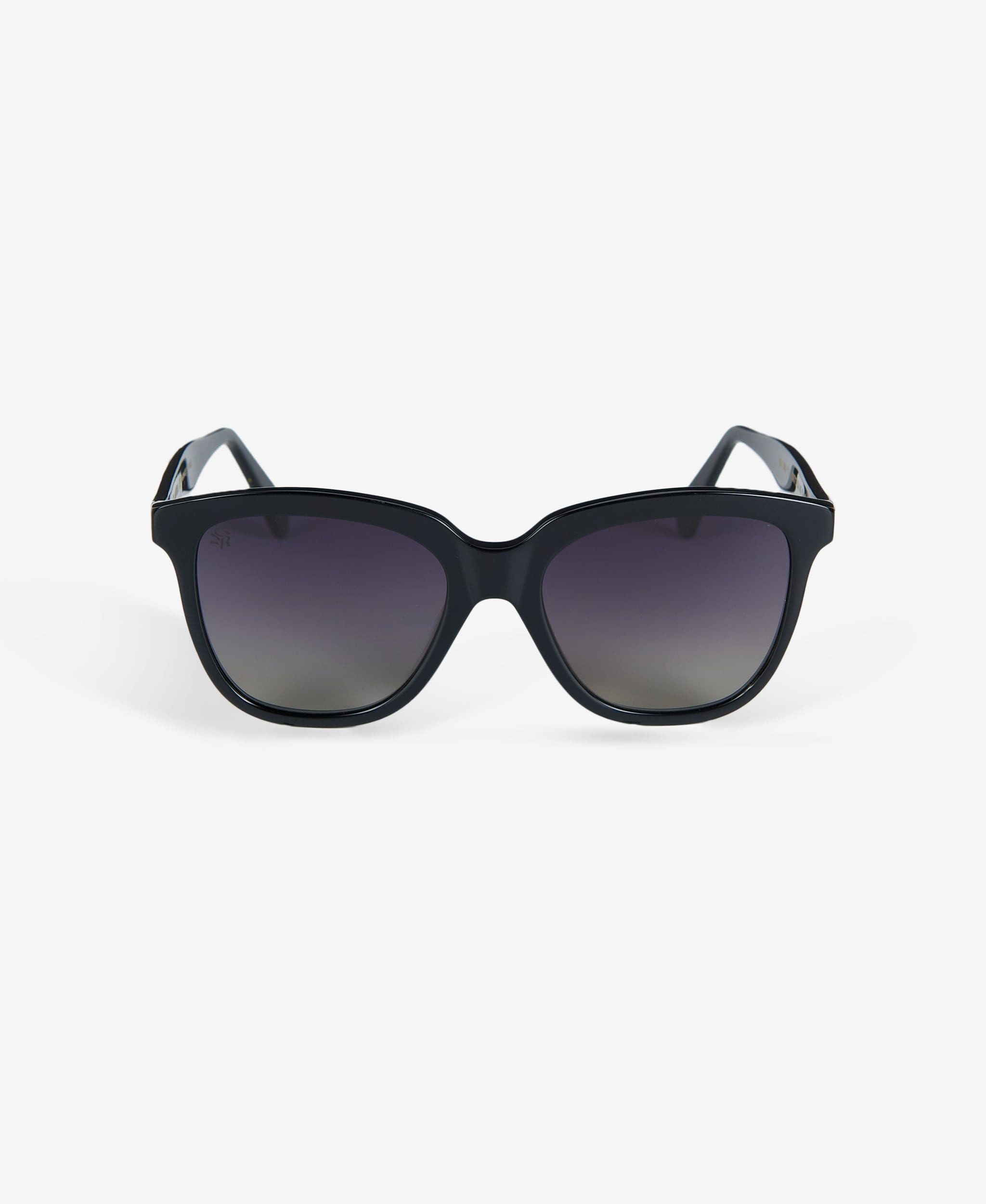 GLAMIRA Sonnenbrille Glänzend Schwarze Übergroße Damensonnenbrille (1-St) mit polarisierten Linsen