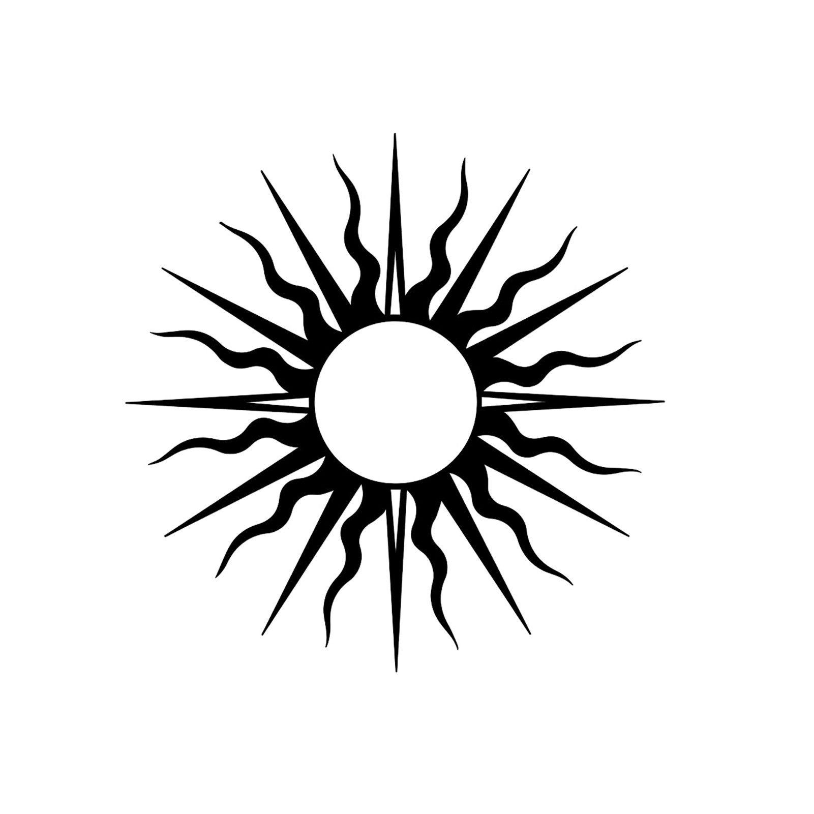 Jumpeak Wanddekoobjekt Sonnen Wanddeko Metall, abstrakte Sonne Linienkunst, Boho Wandbild, Metall, 4 Farben, 1 Größen, Wanddekoration für das Wohnzimmer,Romantik