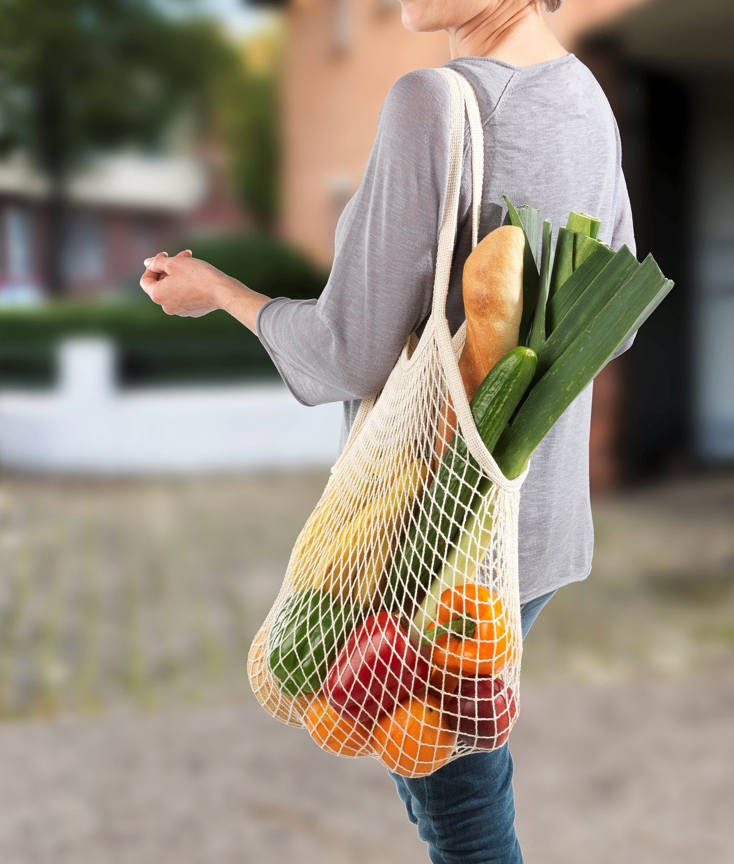 WENKO Einkaufsbeutel Wenko Netzbeutel Natur XXL Maße ca.: 72 x 40 cm, 12.00 günstig online kaufen