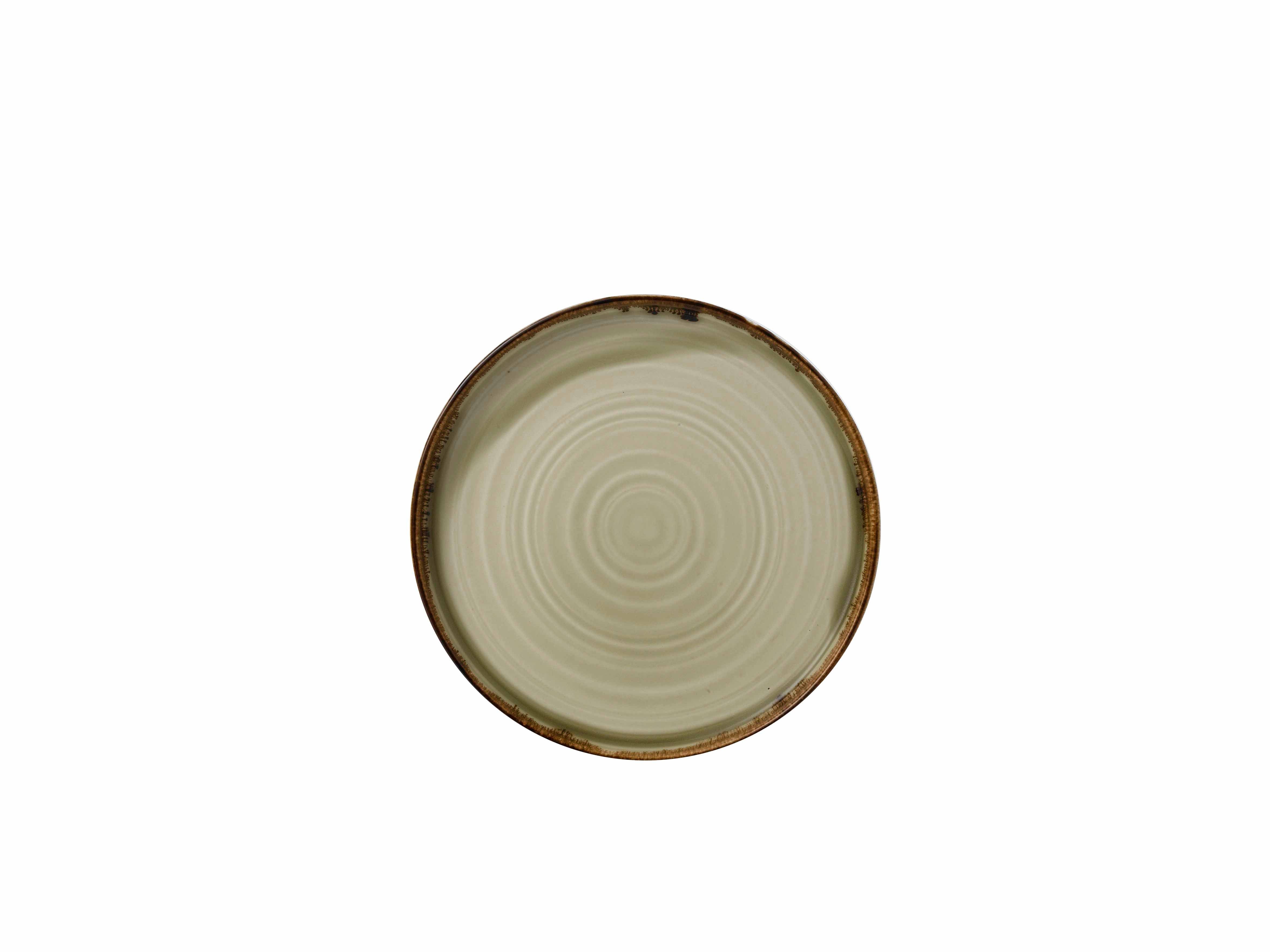 Dudson Teller-Set Dudson Harvest Linien Runde Teller mit erhöhtem Rand, 21 cm, Leinen, 6, Feinstes Porzellan