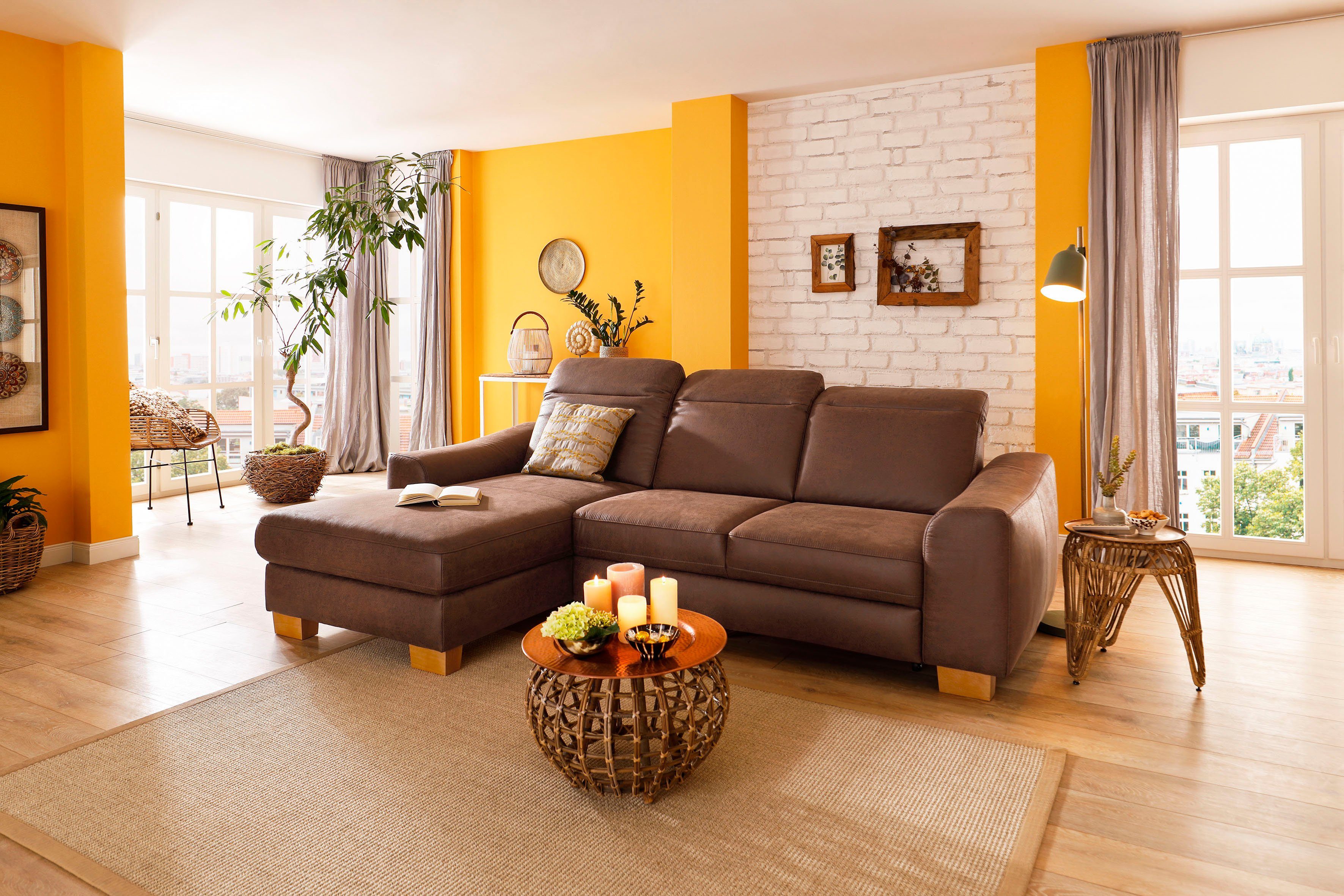 Home affaire Ecksofa Dundee L-Form, wahlweise günstig online kaufen