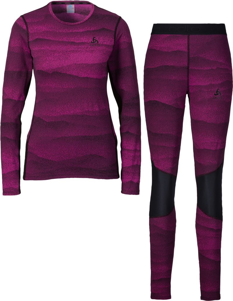 Odlo Funktionsunterhemd Set long WHISTLER ECO FESTIVAL FUCHSIA - BLACK