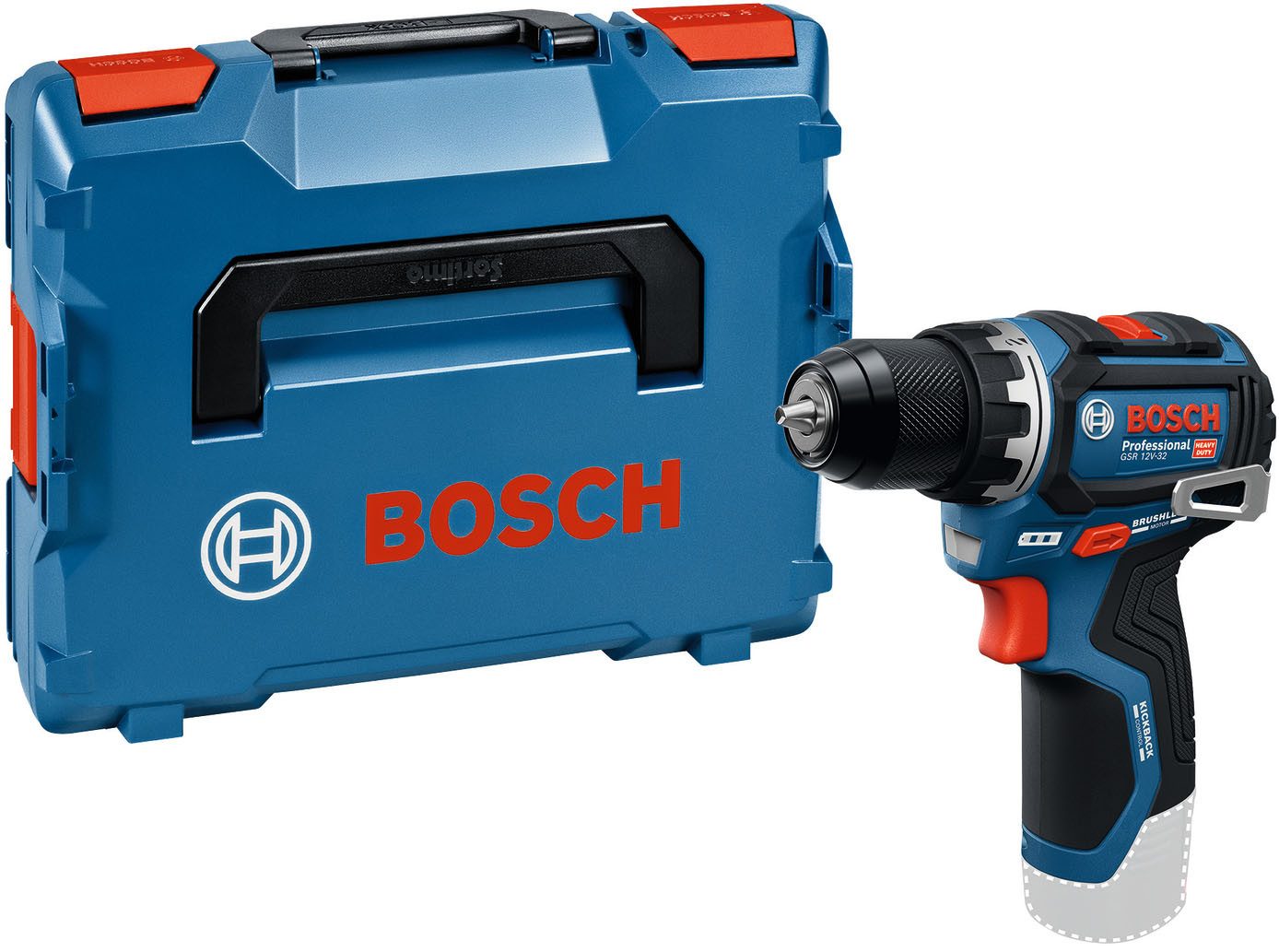 Bosch Professional Akku-Bohrschrauber GSR 12V-32 solo, inkl. L-BOXX, ohne Akku und Ladegerät