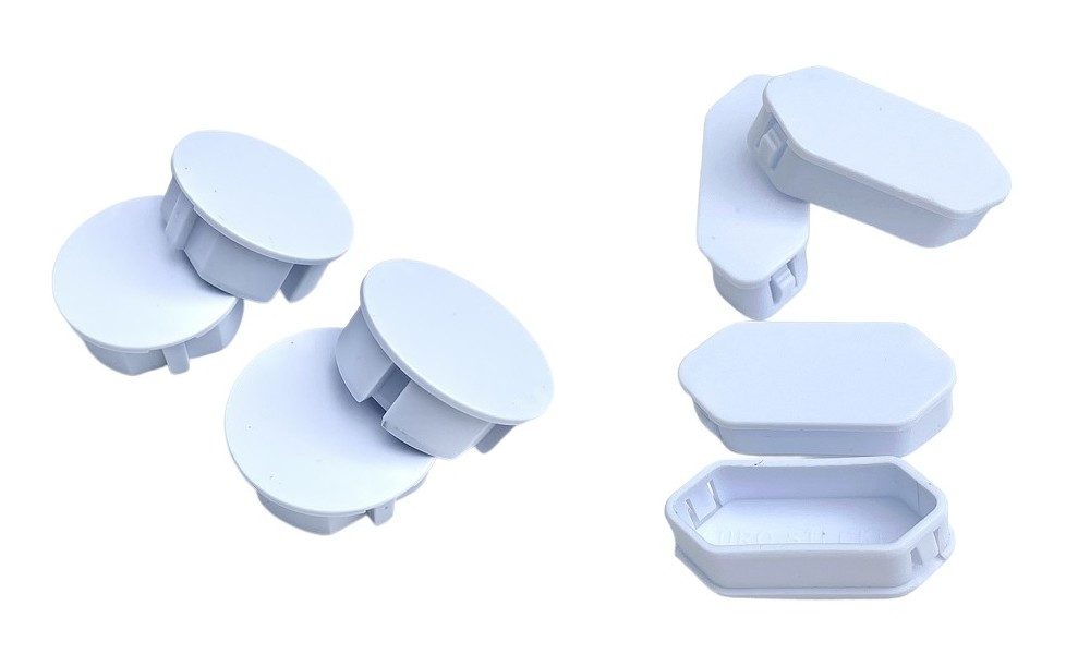 STECKEL Steckdosenblende STECKEL® Steckdosenabdeckungen – Euro & Schuko im Set wählbar, (Sparset, 8 tlg., Sparset), Staubschutz, Spritzschutz für Steckdosenleisten mit Euro-Stecker