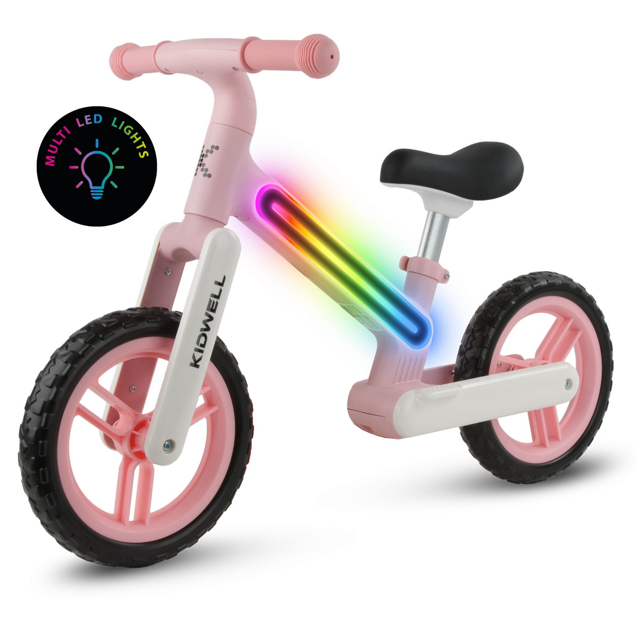 COIL Fahrrad-Laufrad Lauflernrad, Kinderlaufrad, Rutscher, Balance Bike, Nylonrahmen mit LED-Licht, EVA-Reifen, Gewicht: 3,05 kg