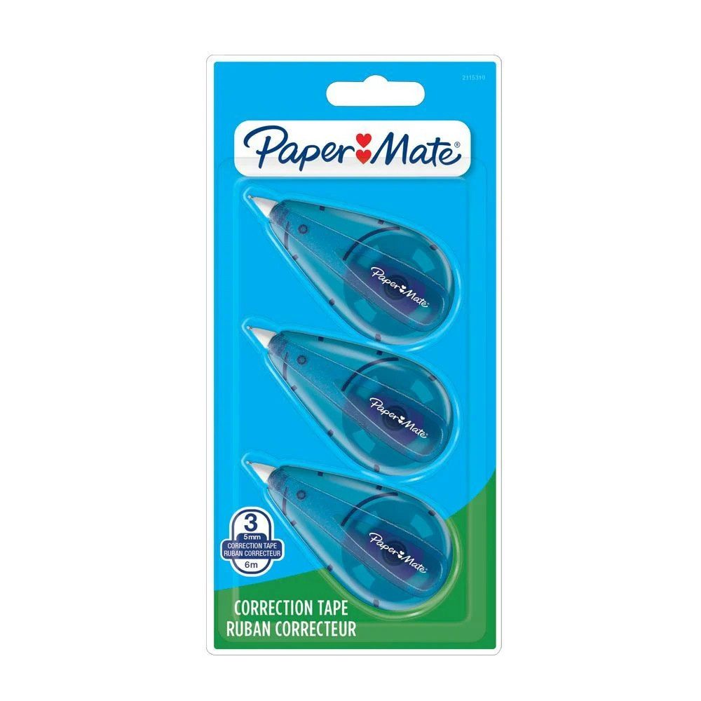 PAPERMATE Schulheft Paper Mate Econ Korrekturroller 5 mm × 6 m, 3er-Blister