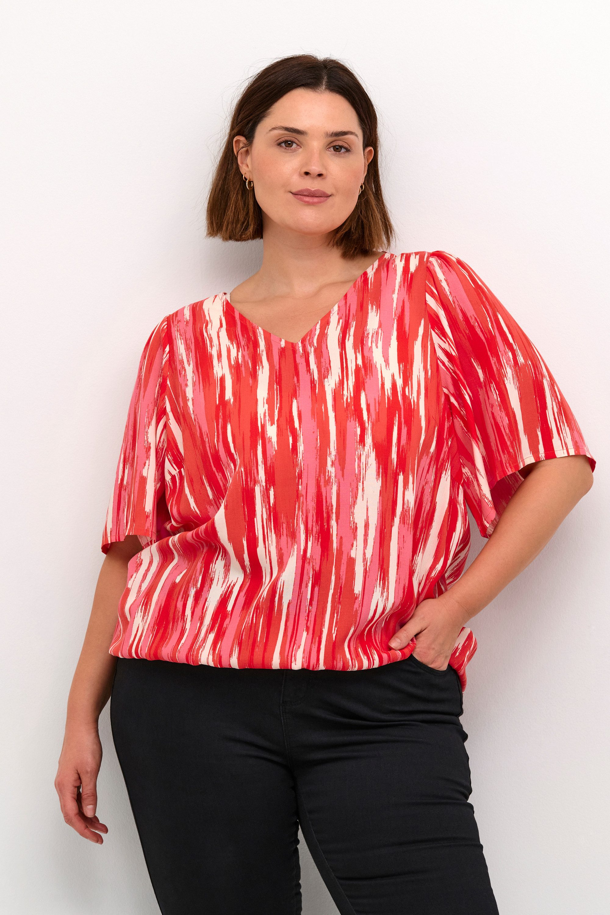 Kurzarmbluse Kurzarm-Bluse KCadriana