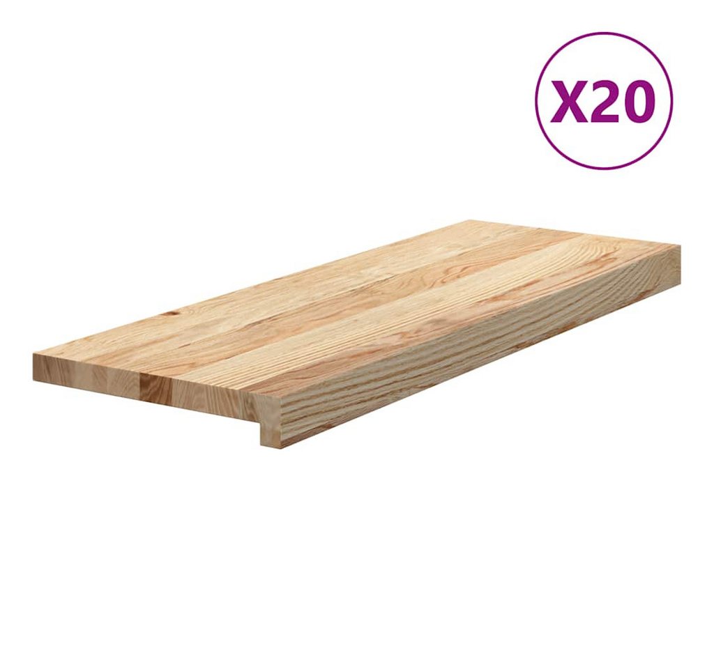 Thumbnail - vidaXL Treppenstufe, Treppenstufen 20 Stk. Unbehandelt 70x30x2 cm Massivholz Eiche