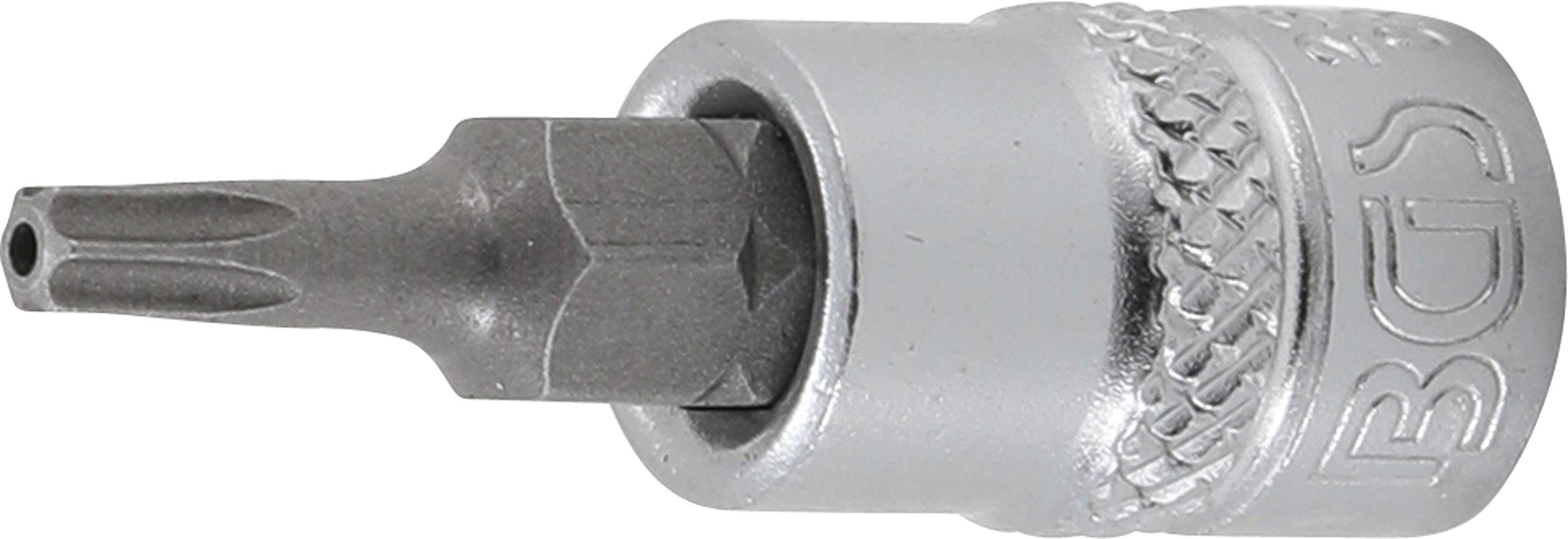 BGS technic Bit-Schraubendreher Bit-Einsatz, Antrieb Innenvierkant 6,3 mm (1/4), T-Profil (für Torx) mit Bohrung T15