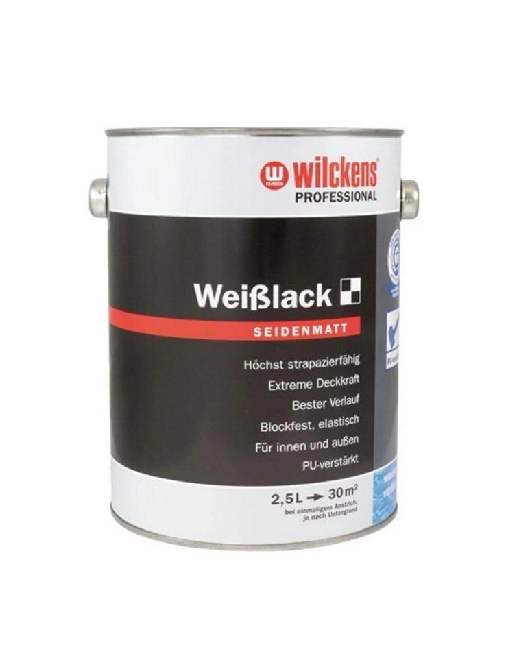 Weißlack wilckens® Lack Seidenmatt PROFESSIONAL 2,5 L
