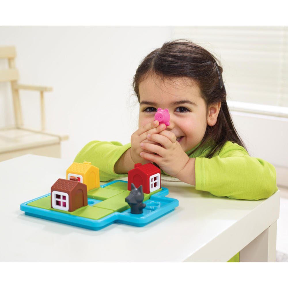 Smart Games Spiel Die 3 kleinen Schweinchen, Märchenspiel, mit Märchen-Bilderbuch