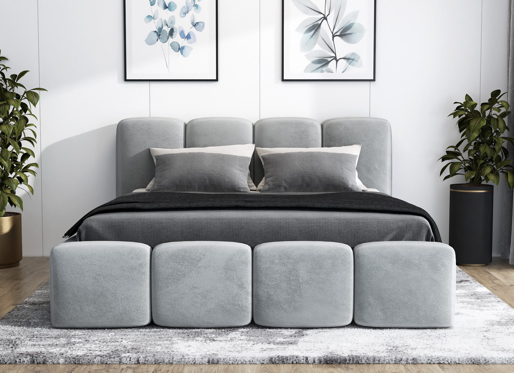 A&J MöbelLand GmbH Polsterbett DANA mit Matratze, Lattenrost und Bettkasten günstig online kaufen