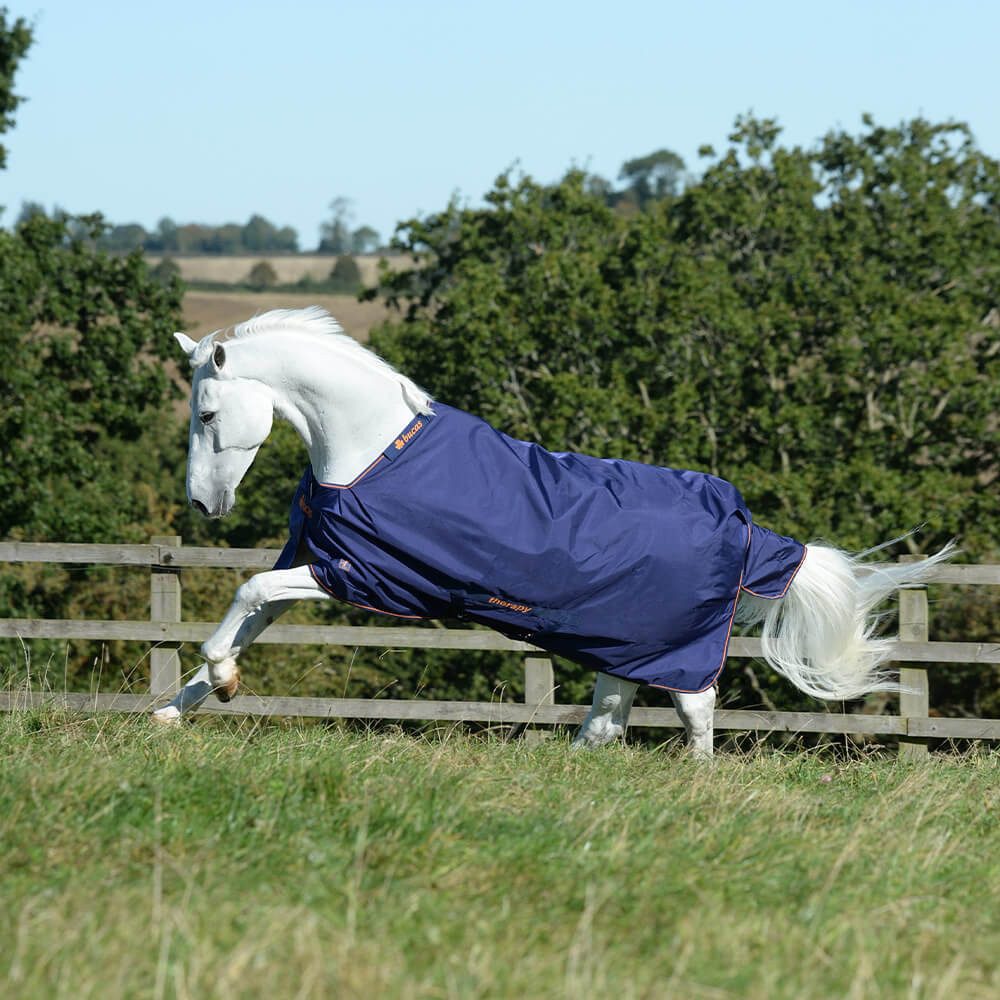 Bucas Pferde-Regendecke Bucas Therapy Turnout Big Neck Light 0g