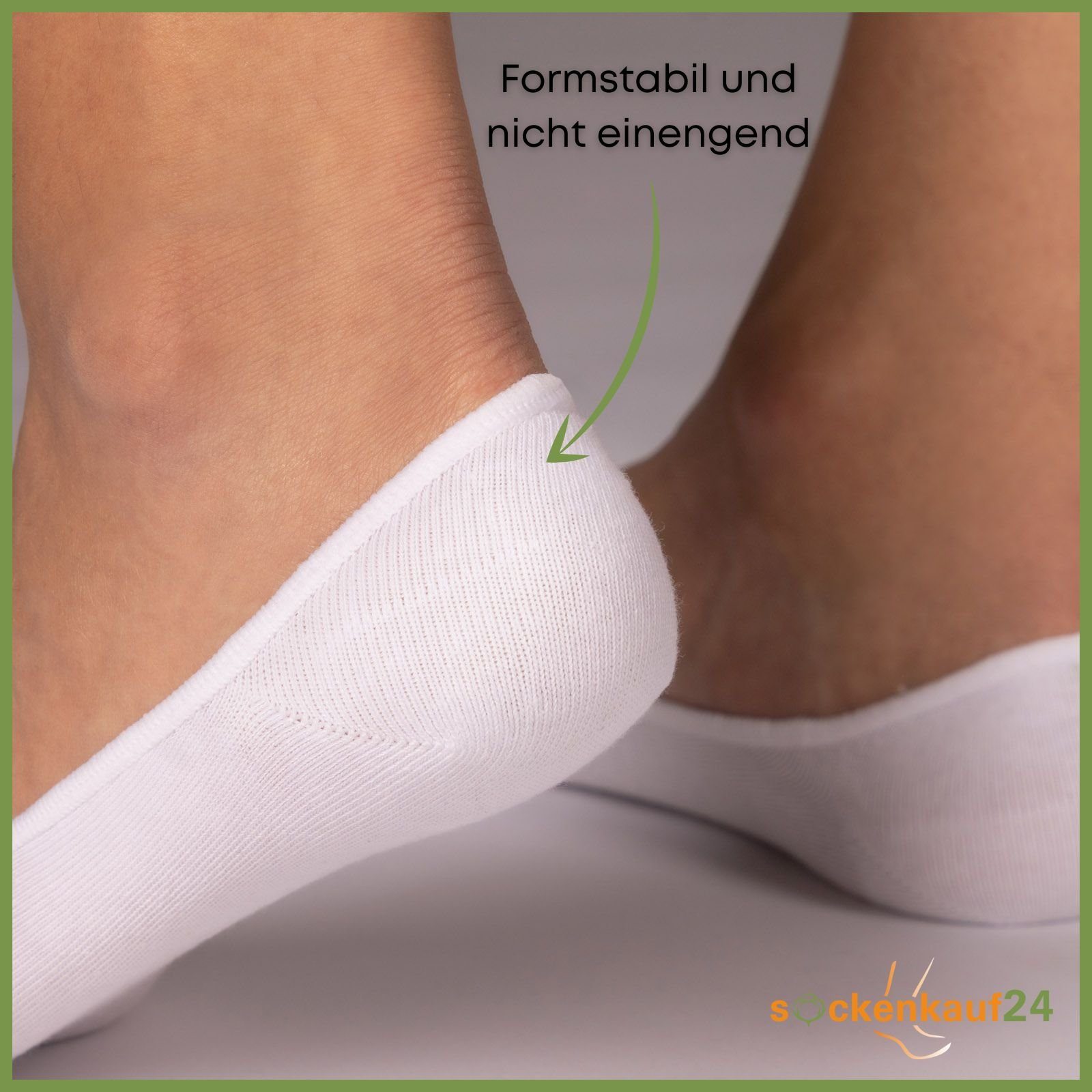 sockenkauf24 Füßlinge 6 Paar "Low Cut" Ballerina Socken Baumwolle Sneakersocken (Beige, 35-38) Schwarz Weiß Beige - 39960 WP
