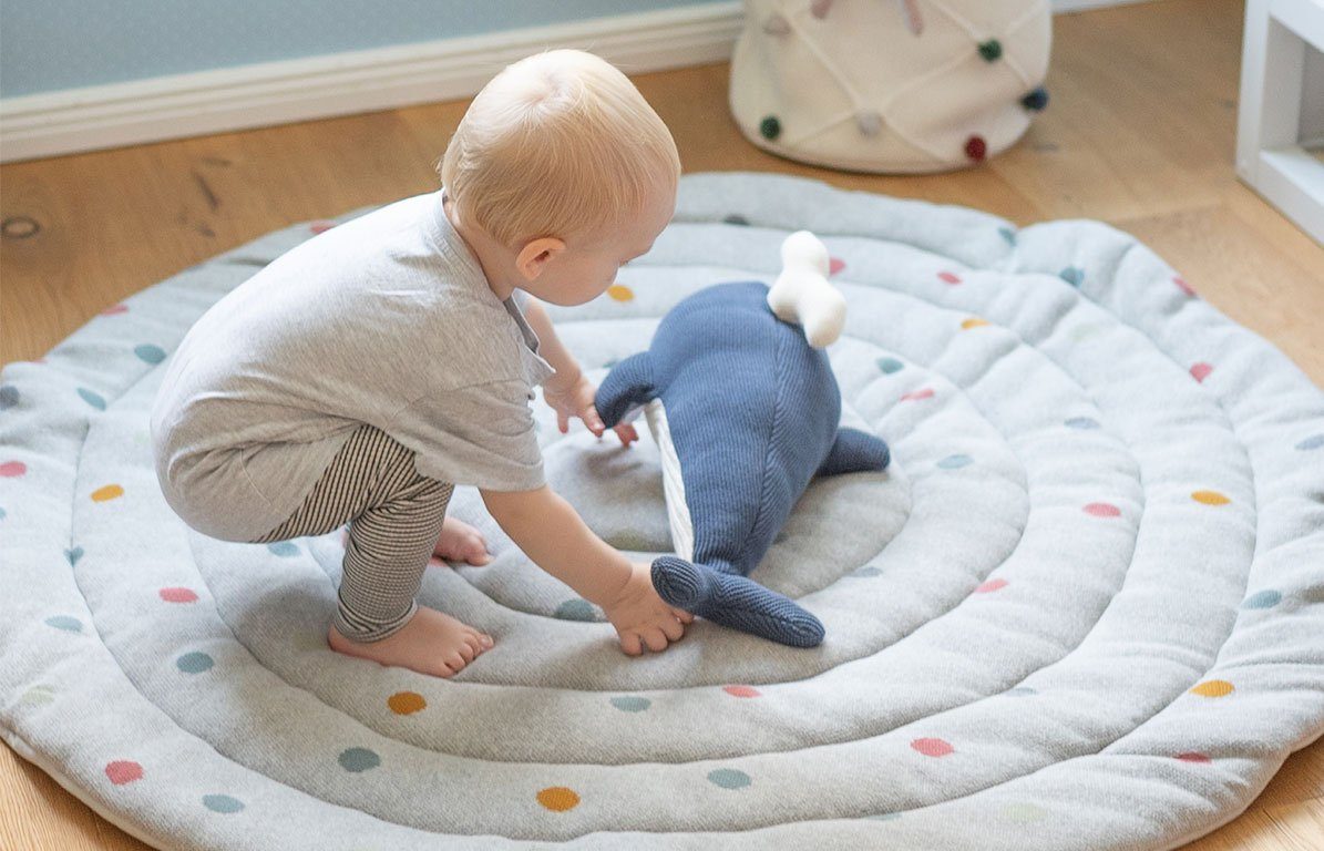 Krabbeldecke Krabbeldecke Punkte, KINDSGUT, Baumwolle, unisex, rund