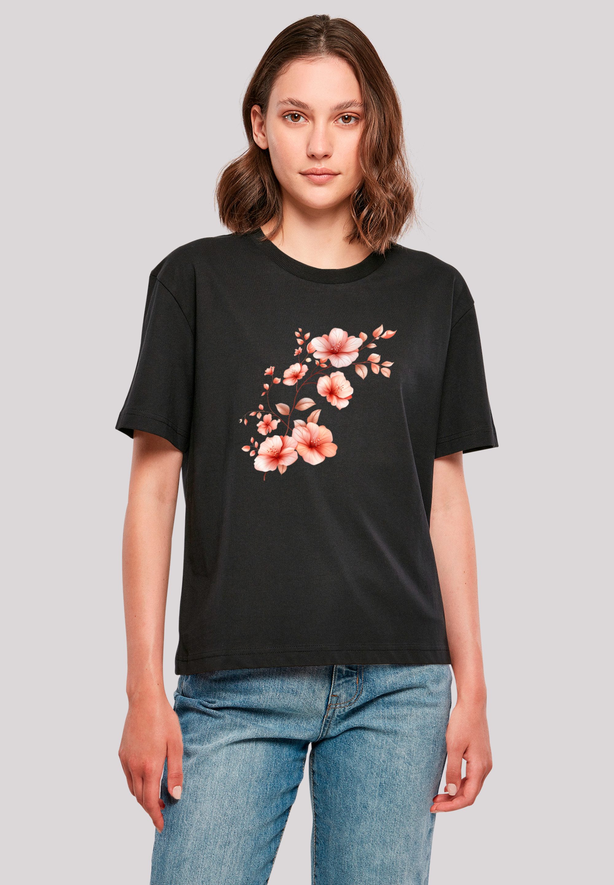 F4NT4STIC T-Shirt Rosa Blumenzweig 3D Premium günstig online kaufen
