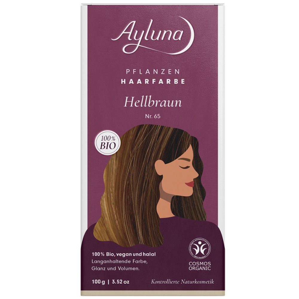 Ayluna Haarfarbe Pflanzen- Hellbraun, Braun, 100 g