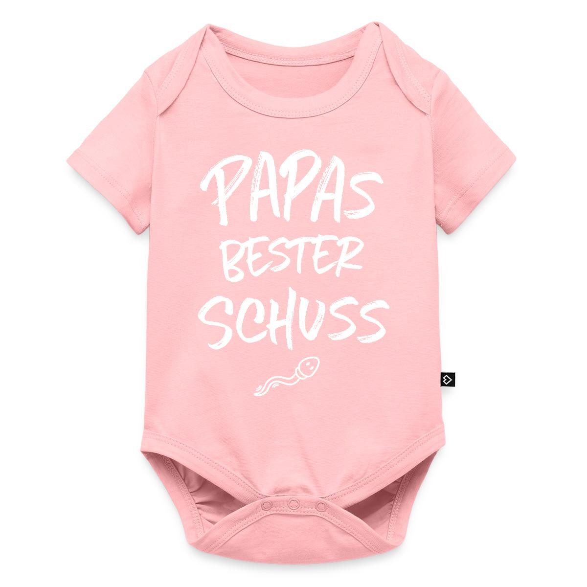 Spreadshirt Kurzarmbody Papas Bester Schuss Baby Party Kurzarm Tages Baby Body (1-tlg) Regular Fit