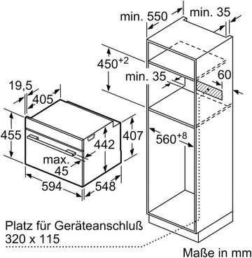 BOSCH Einbau-Dampfgarer CDG634AB0, mit touchControl