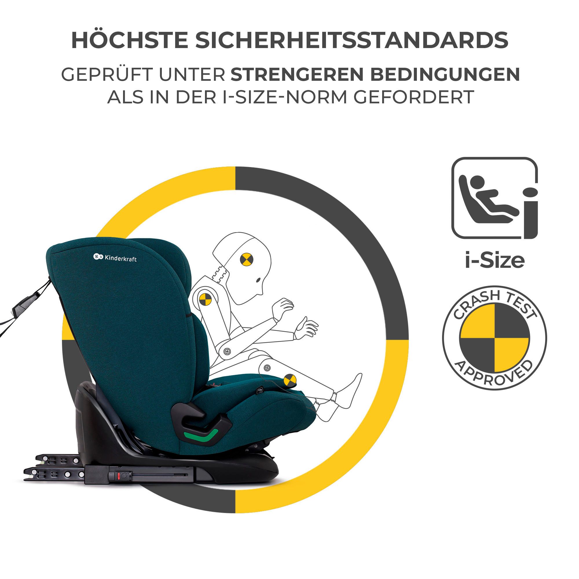 Kinderkraft Autokindersitz, ab: 15 Monaten, bis: 12 Jahren, ab: 76 cm, bis: 150 cm