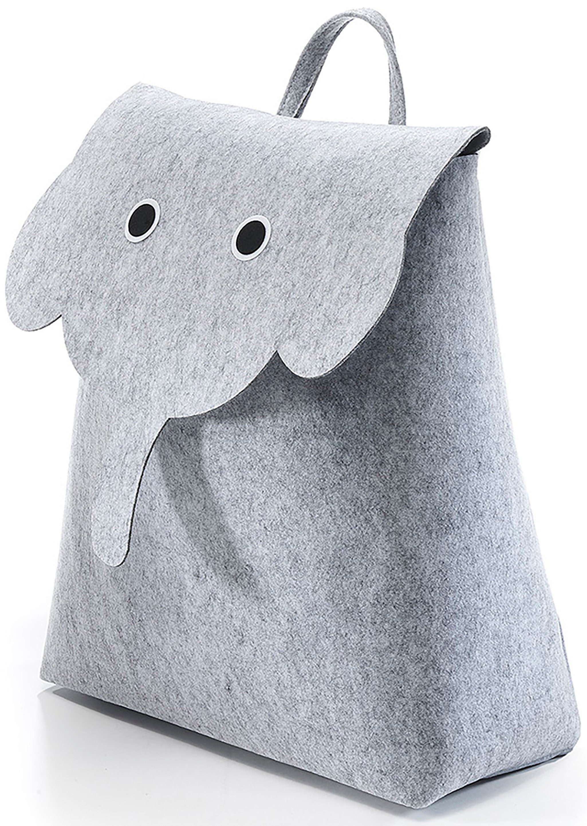 Kobolo Aufbewahrungskorb Tasche Wäschebehälter Spielzeugkiste - Elefant - aus Filz