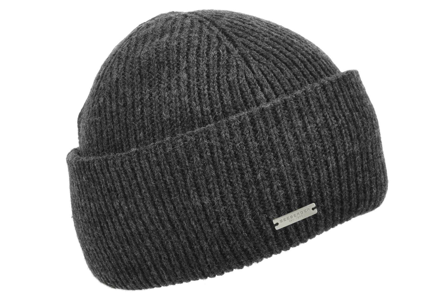 Seeberger Strickmütze Strick Aufschlagmütze in Rippenstruktur günstig online kaufen