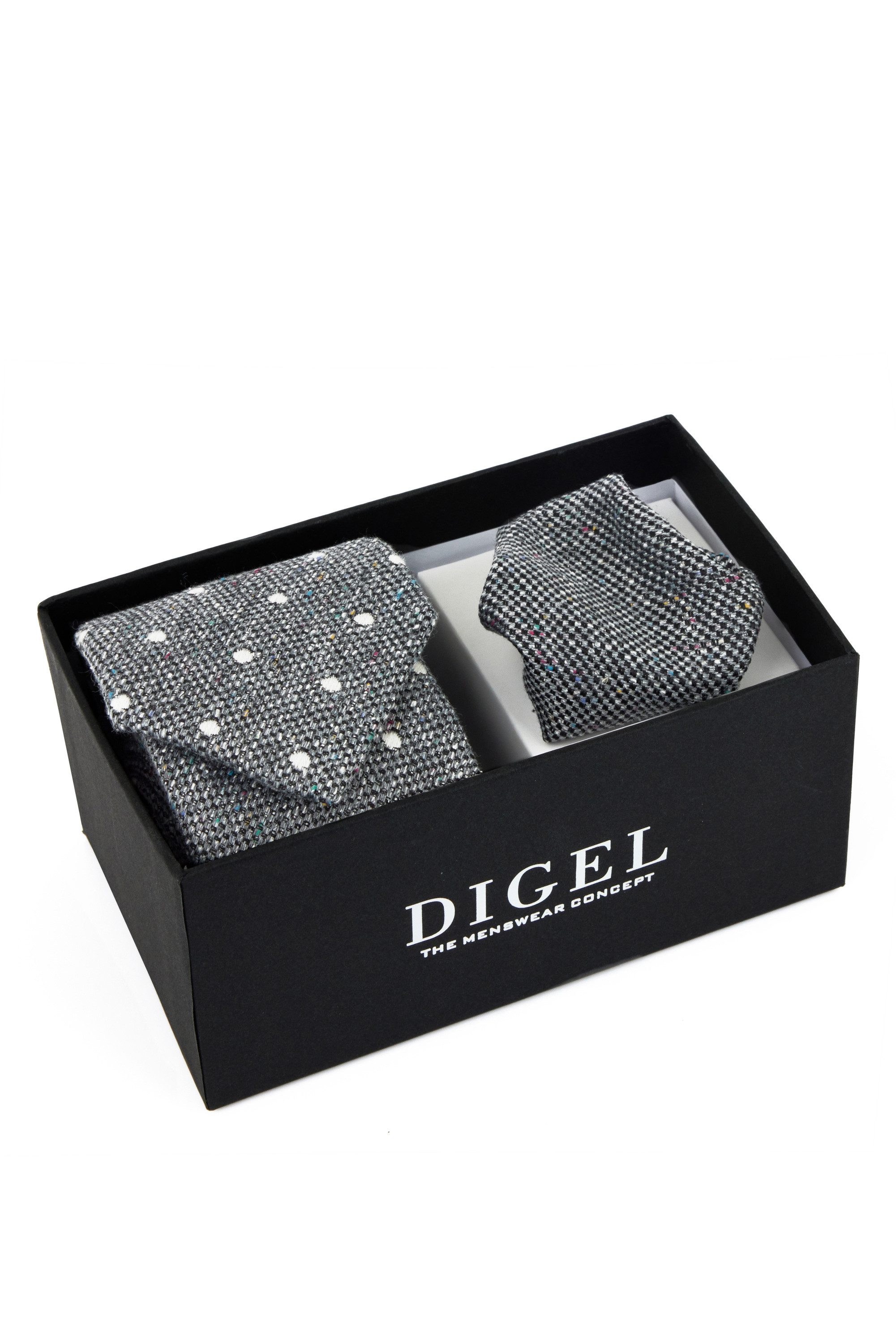 Digel Krawatte Danny 2 tlg. Set (2-St., Krawatte mit Einstecktuch)