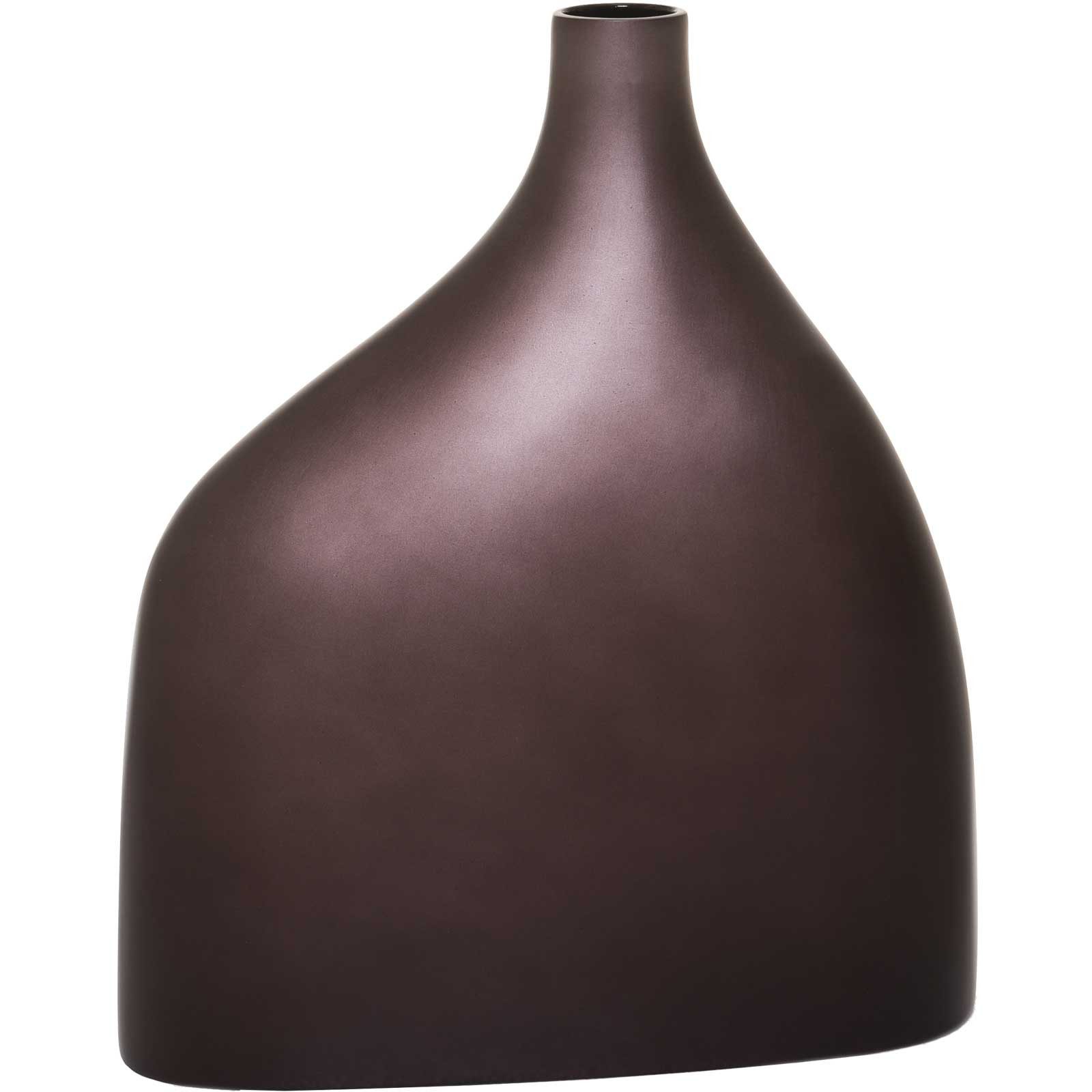 VIVANNO Bodenvase Fiberglas ELEGANTA Rund - Bronze Matt (1 St), 24x9x30 cm günstig online kaufen