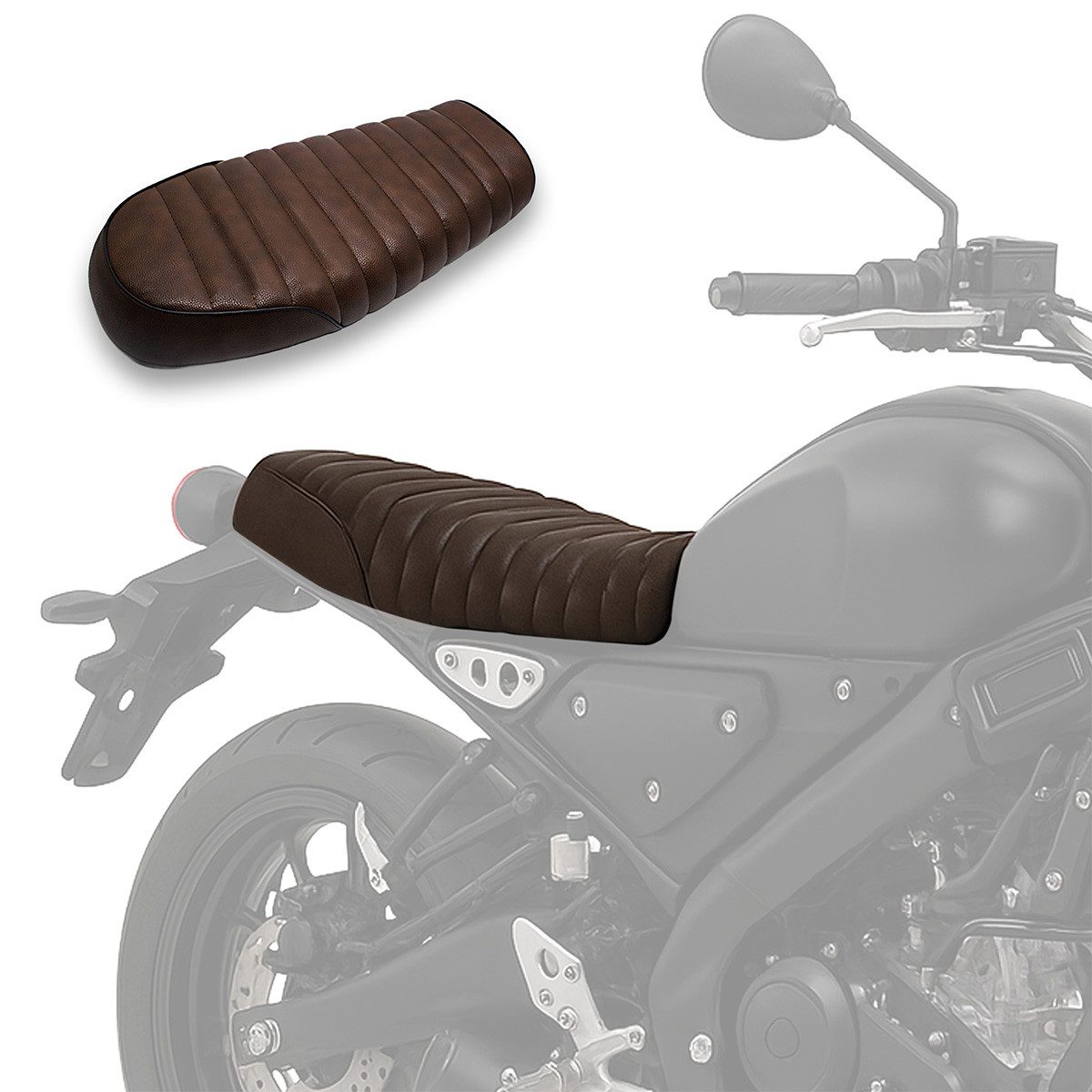 Craftride Sitzbank Sitzbank für Cafe-Racer oder Scrambler Umbau # Flat braun