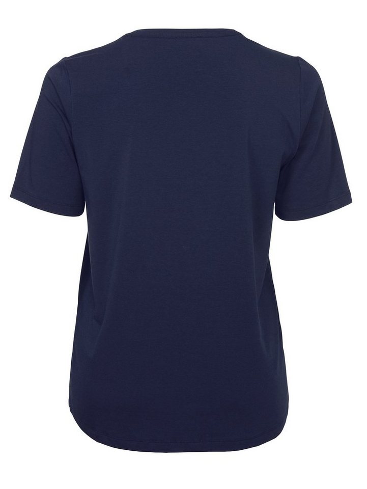 VIA APPIA DUE Rundhalsshirt mit Rundhalsausschnitt, Verspieltes T-Shirt mit  strahlenden Glitzerdetails
