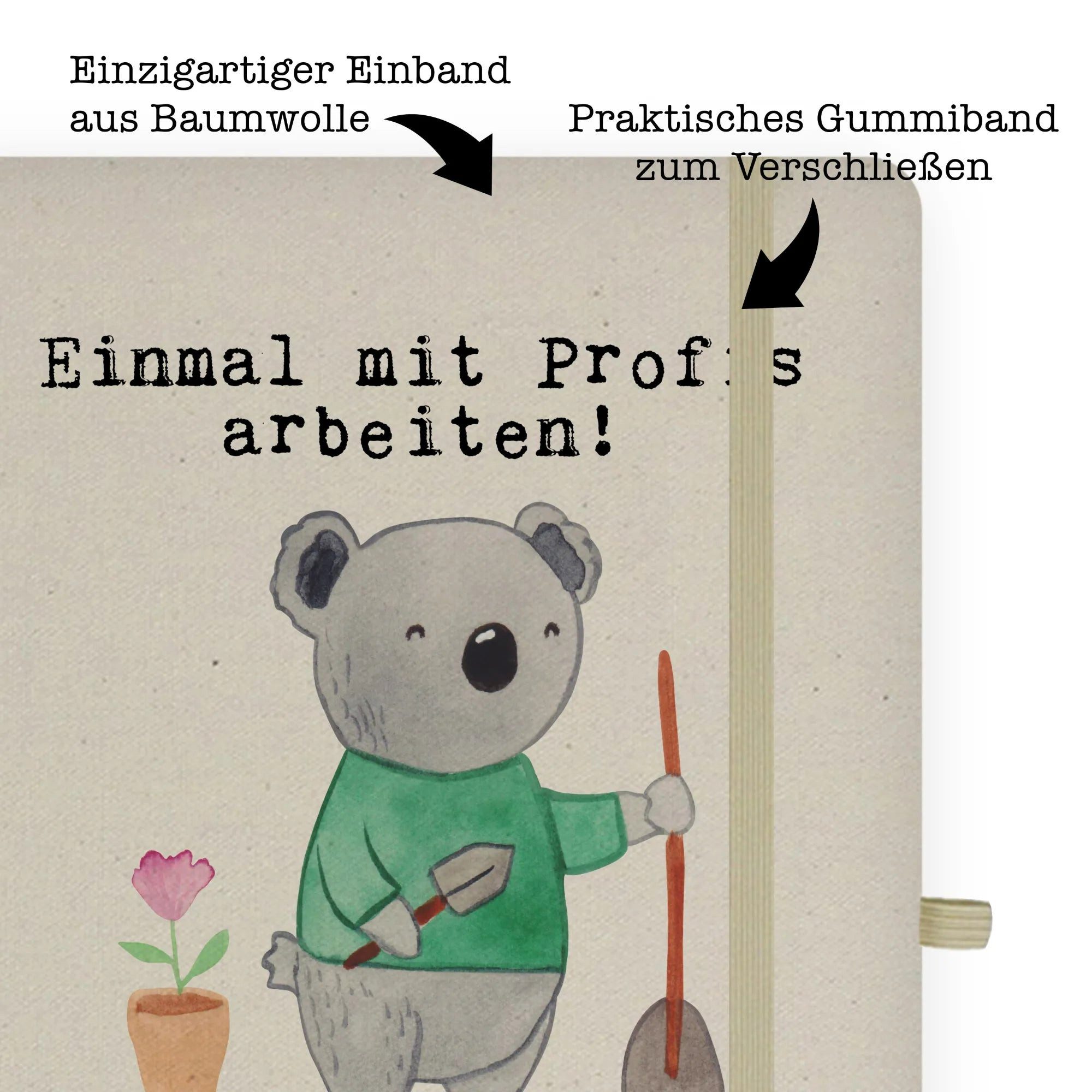 Thumbnail - Mr. & Mrs. Panda Notizbuch Gärtner Leidenschaft - Transparent - Geschenk, DIN A4 Notizbuch Handg Mr. & Mrs. Panda, Premi...