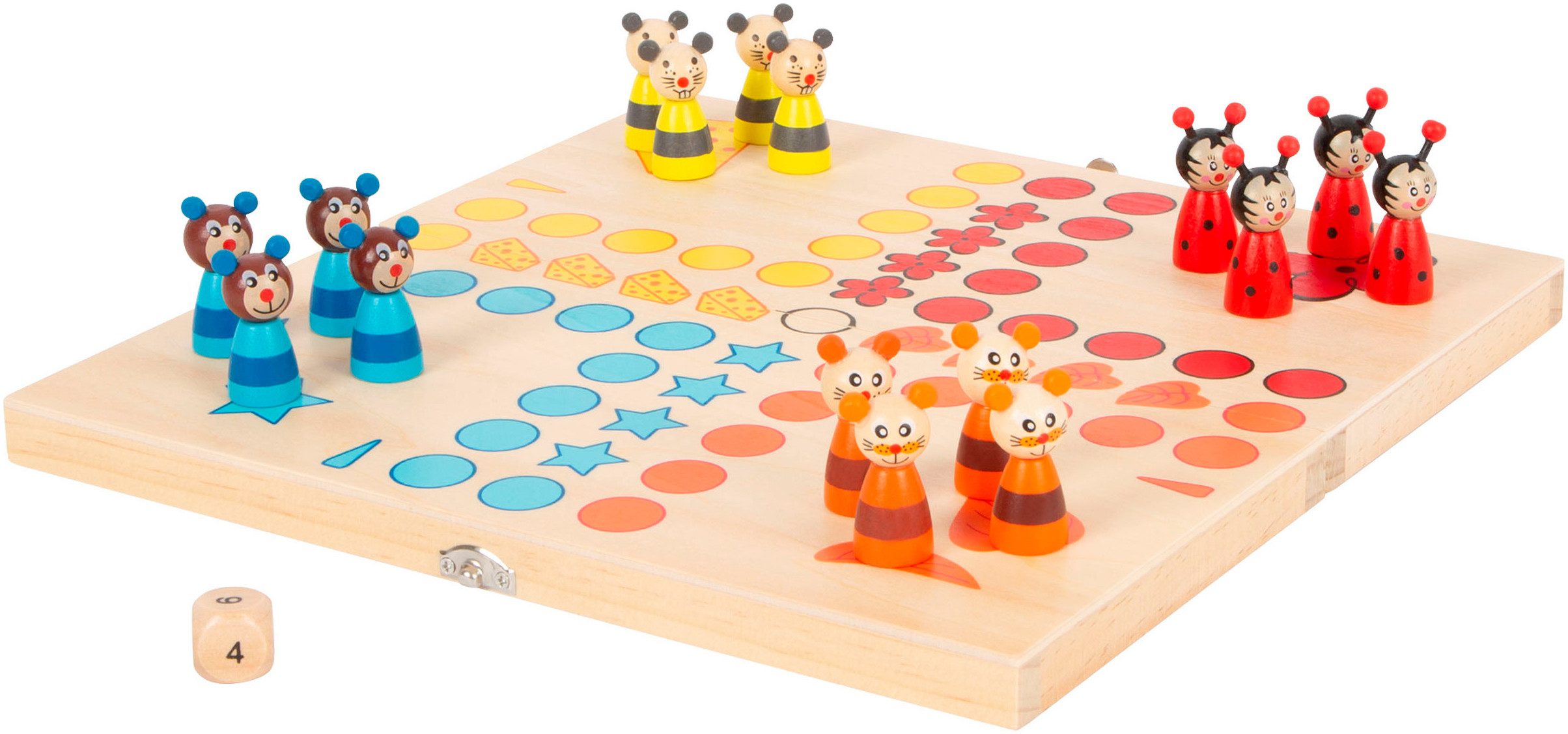 Small Foot Spiel Ludo, Tiere, Gesellschaftsspiel