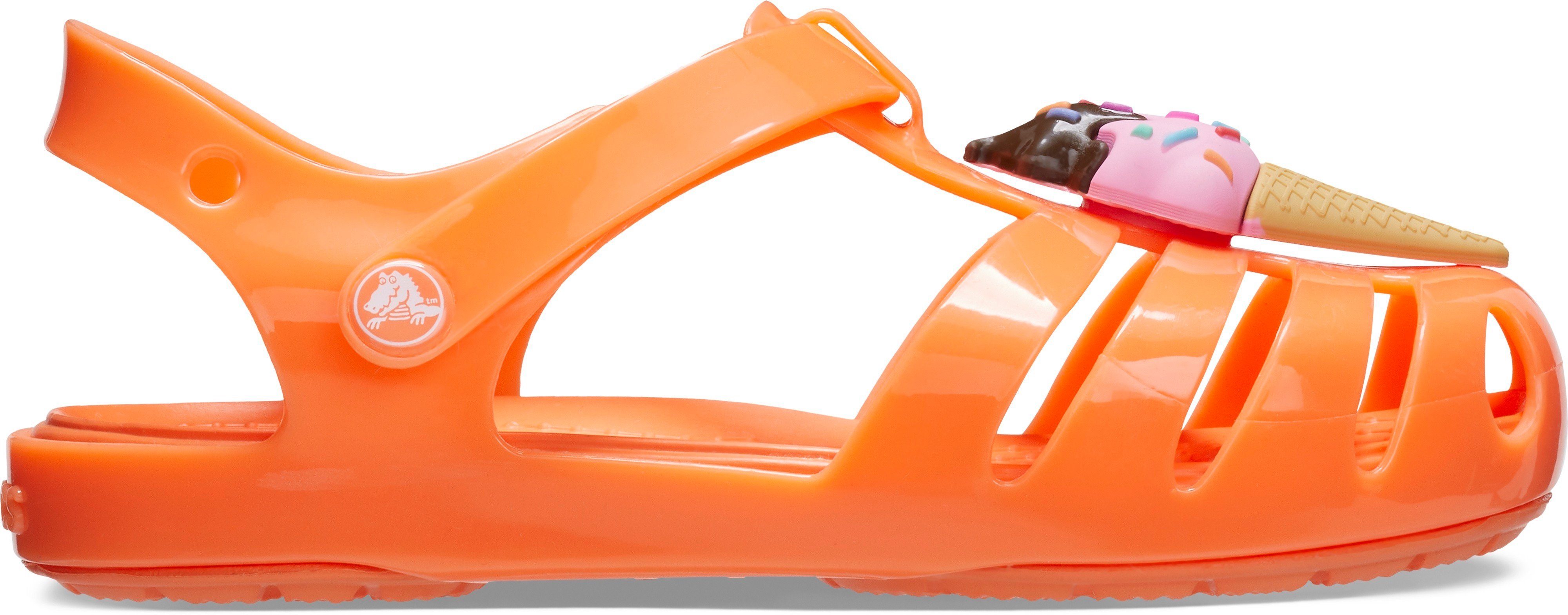 Badeschuh mit Crocs verstellbaren Isabella Sandal Schnallen orange-Charms T